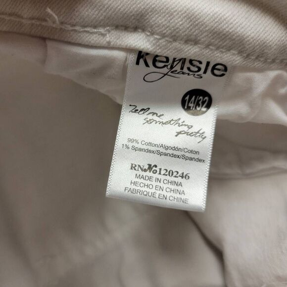 Kensie You Look Pretty Skinny White Denim Cropped Ankle Jeans - Picture 5 of 6